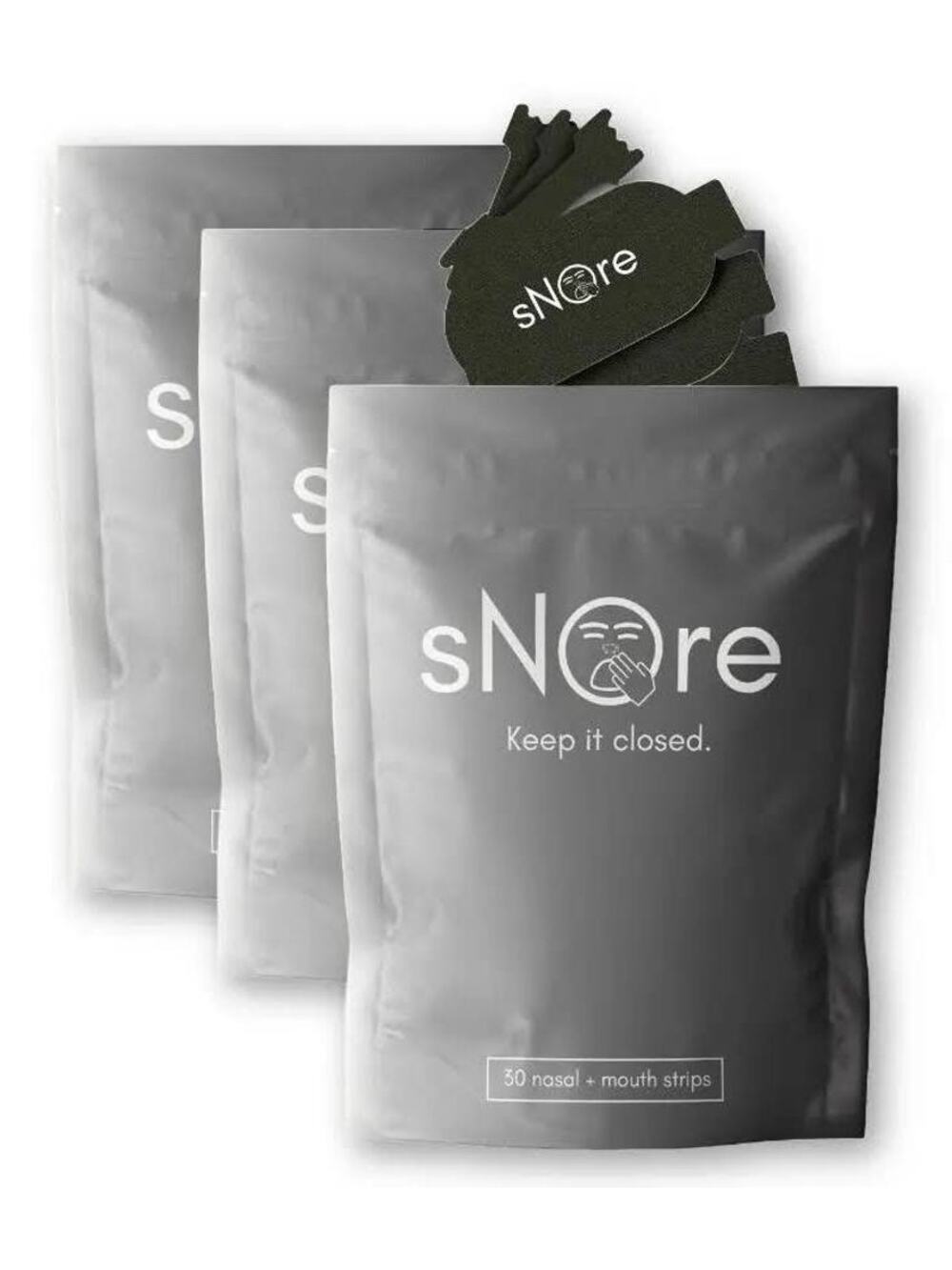 sNOre Mouth Tape & Nasal Strips - 30 day supply of each